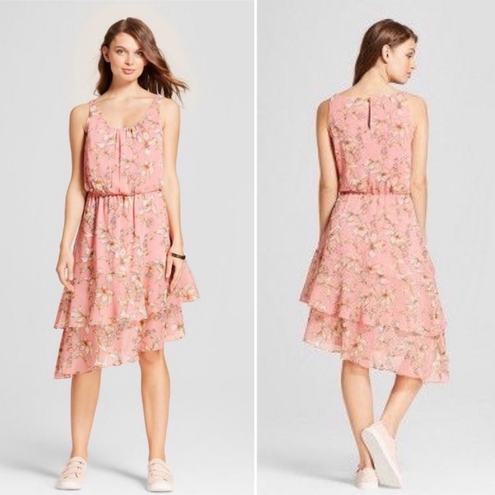 NWOT A New Day Floral Asymmetrical Dress